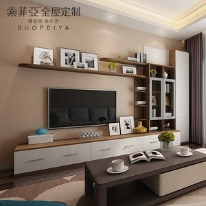 Customized Design Living Room Showcase Wooden TV Stand Furniture