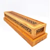 Customized design Wooden Incense  Coffin Burner Traditional Chinese Wood Box Top Stick Candle Nail Wood Incense Burner Holder