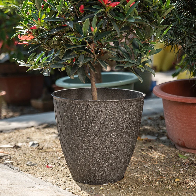 Customized good look garden pots plastic flower pot planter