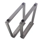 Customized Heavy Duty Hardware Black Square Tube Banquet Removable Steel Table Legs
