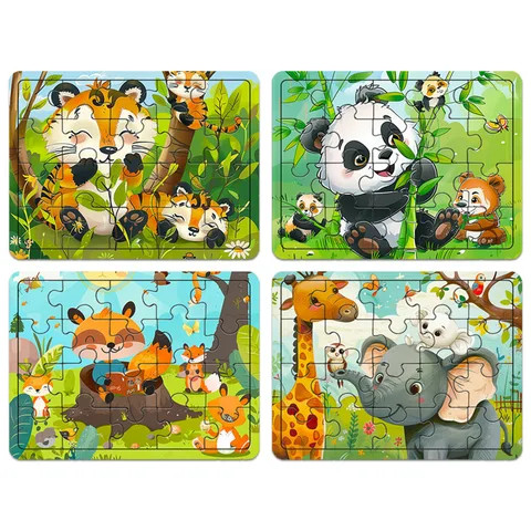 Buy Customized Montessori Paper Cartoon Animals 3d Jigsaw Puzzle Toys ...