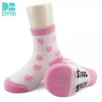 Customized Package Pink Baby Socks Set Organic Cotton