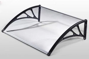 Customized polycarbonate rain shed awning with UV treated