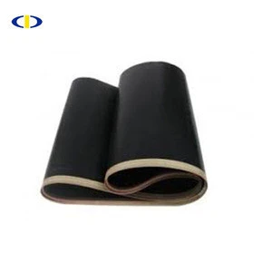 Customized size black antistatic ptfe fabric seamless transmission conveyor belt with kevlar edge