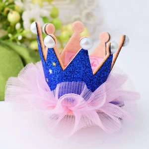 Cute Kids Lovely Crown Princess Hair Accessories Girls Pearl Shiny Star Hair Band Hairpins