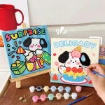 Cute Paint by Numbers Kit for Kids, Engaging Art Craft Set, Canvas & Acrylic Paints Ideal for Developing Art Skills for Ages 7+