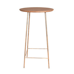 D60CM Bar Table Nordic Rustic Classic High Table Modern Wooden Antique Small Round Bar Table