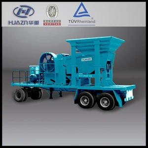 Dahua Manufactured Mounted Track Mobile Crusher,portable plant trailer