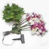 Decoration Solar Led Artificial Phalaenopsis Orchid Flower With Long Stem