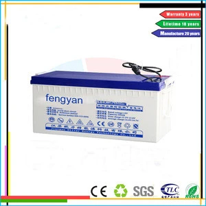 Deep Cycle Solar Energy Storage 12V 200AH UPS battery management system gel battery with Free Maintenance