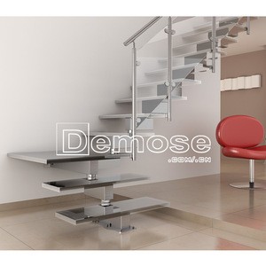 Demose Cottage Single stringer L-shaped small spaces stairs
