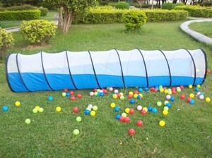 Dia. 46x250cm (Dia.18&quot;*98&quot;) 1-way kids play tunnel tube tent&amp;children tunnel Toy Tent with mesh for indoor/outdoor games