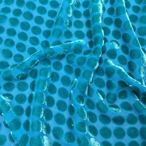 Digital print silk viscose burn out velvet for dress and garment