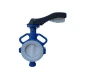 DIN  Wafer PTFE +WCB Manual  Butterfly Valve DN50-DN600