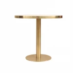 Dining room furniture round dining table marble table top stainless steel stand dining room table.