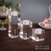 Dining Table Solid Crystal Candlestick Transparent candle holders MH-TZ0317