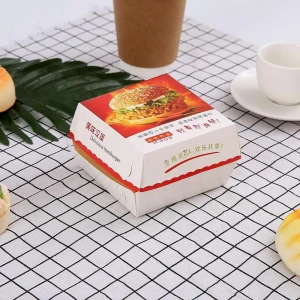 disposable hamburger packaging paper box for fast food packaging