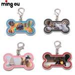 DIY Printed Metal Personalized Pet ID Name Tags Heat Transfer Bone Dog Tag