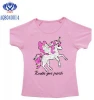 Double side unicorn sequin patch prink  kids summer shirt, flipping sequin little girls summer shirt, reversible sequin  t-shirt
