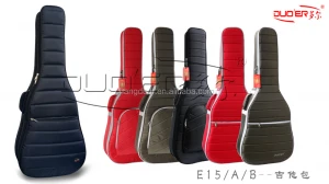 E15B horizontal stripe stitching guitar case high quality striped guitar bag for acoustic guitar electric bass music