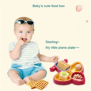 Easy Carry baby plate bamboo plastic kids plate set, plates sets dinnerware