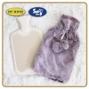 Easy to carry warming body rubber hot water bottles with soft fleece cover
