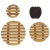 Import Eco-friendly Bamboo Trivet Mat Set of 3 Round Kitchen Hot Pads Hot Food Table Mat from China