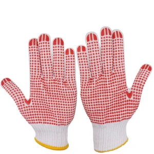 Eco-friendly flexible durable strong toughness outdoor cotton construction safety work gloves