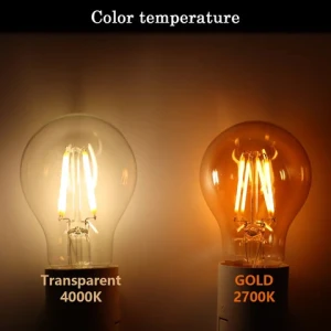 Edison led Bulb A60 B22 6W tungsten warm light 220V-240V retro super bright filament dragon ball bulb for indoor use