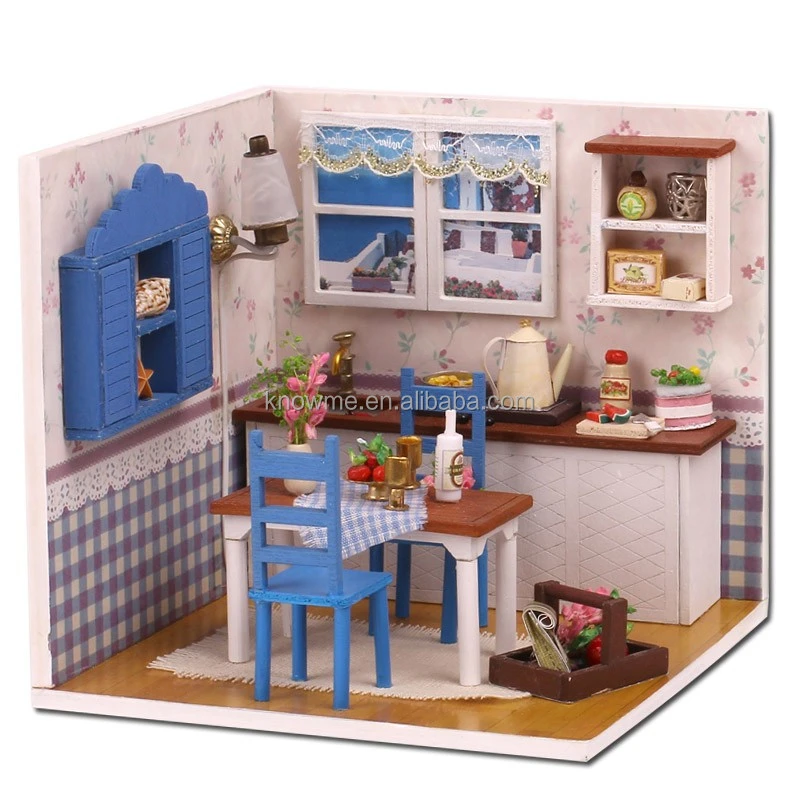 Educational toys for kids diy  doll house wooden furniture dolls house for 1 12 dollhouse miniature furniature/diy