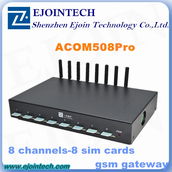 Ejointech 8 ports 32 sim cards gsm gateway for mobile phone with free registration