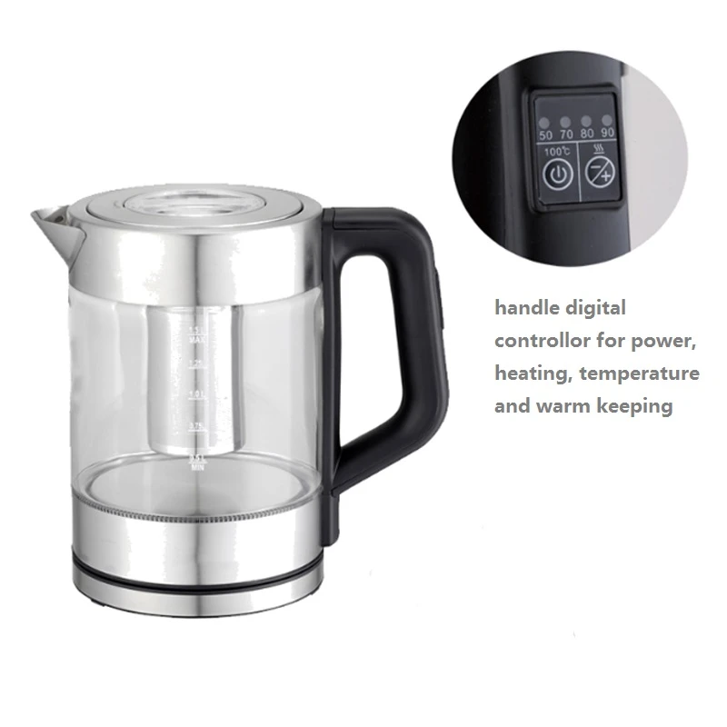 Electric Water Kettle 1.5L Stainless Steel Finish Perfect Electric Tea Kettle Water Boiler