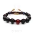 Import Elegant 8mm Red Green Yellow Blue Tiger Eye Charm Bracelet Black Natural Stone Beads Bracelet from China