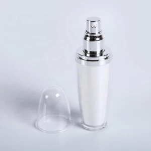Empty white 30ml 50ml 80ml 100ml 120ml airless pump lotion bottle acrylic plastic bottle