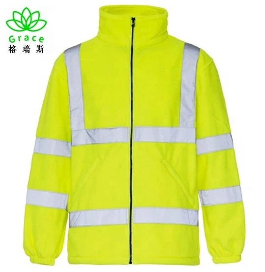 EN ISO 20471 Reflective Security Trafic Fluorescent Yellow Clothing