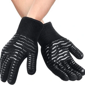 EN407 Non Slip Cooking Grilling Microwave Kitchen Baking Stove Fireplace Oven Mitts Barbecue Heat Resistant Gloves