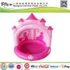 EN71 factory round boby swimming canopy pink princess castle inflatable pool for girl