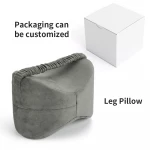 Ergonomic Soft Fabric Orthopedic Leg Rest Elevate Cushion Memory Foam Legs Support Wedge Knee Pillow With Straps For Sleeping