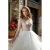 Import Estelavia &quot;Audrey&quot; - custom women wedding dress for the perfect bride, deep V-neckline, sleeves, milk tulle skirt with flounces from Russia
