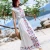 Import Ethnic style dress summer was thin loose embroidery long sleeve maxi dress from China