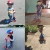 Import EU dropship low price kids children child new mini 3 three wheeled wheels with led light push kick foot power scooter from China