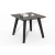 Import European style simple wooden panel design metal material legs black coffee table from China