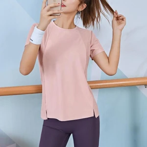 Factory Direct Loose Sports Yoga Tops Beathable Sports Wear Gym Mesh Shirt Woman