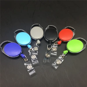 Factory directly selling pantone color Retractable Badge Holder ID Card Holder Reel with SWIVEL-BACK Alligator Clip