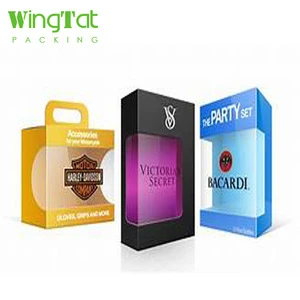 factory price custom printed transparent plastic hang card box for gift packaging