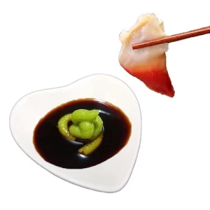 factory supply fancy heart shaped plain white soy sauce sushi wasabi ceramic sauce dish