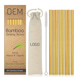 Fashion Bamboo Products Handmade Children Adult 100% Natural Organic Eco Bamboo Drinking Straws