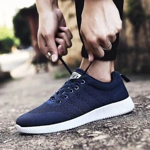 Fashion breathable line sports shoes outdoor leisure mens shoes