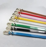 Fashion shinny pu belt for women dress lady garment patent belts