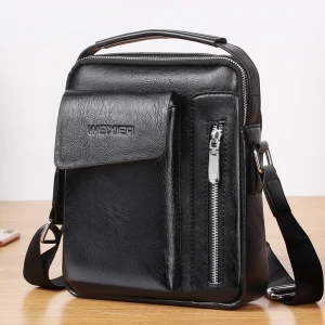 Fashion waterproof PU leather Business Casual Men shoulder Bags  Crossbody messenger bag briefcase